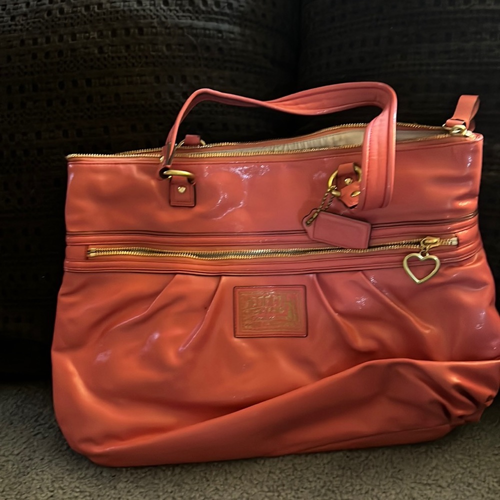 Pink big coach bag